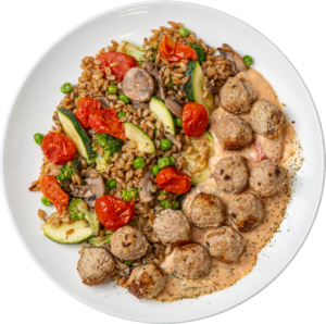 Pan Seared Italian Turkey Meatball with Tuscan Sauce